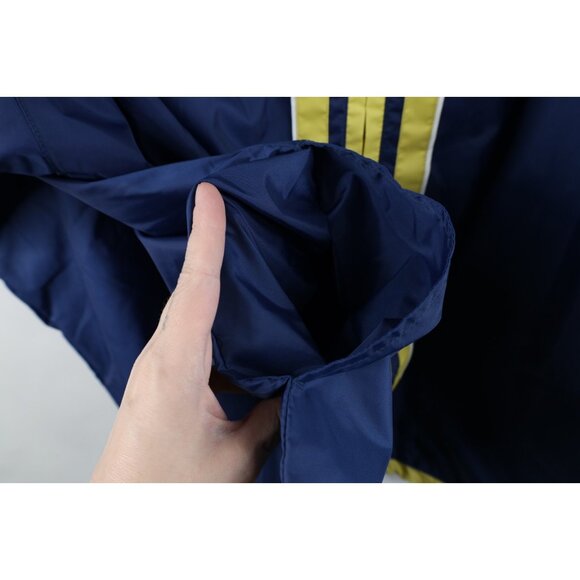 Vintage Adidas Mens Size XL Notre Dame University Lined Windbreaker Jacket Blue - Picture 8 of 16